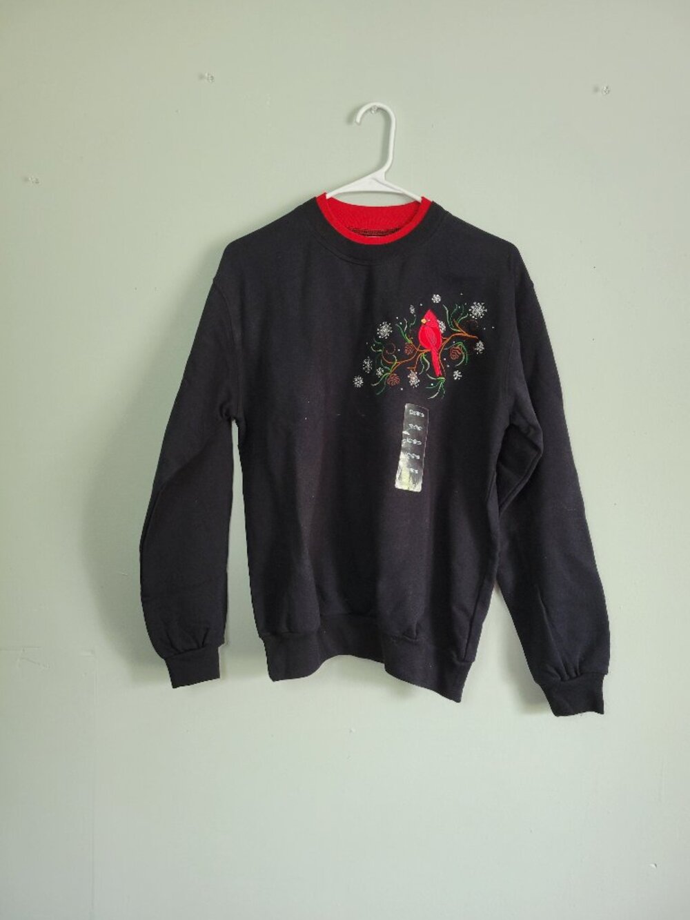 Decorated Originals Cardinal Sweatshirt Women's Medium 90s Vintage Embroidered